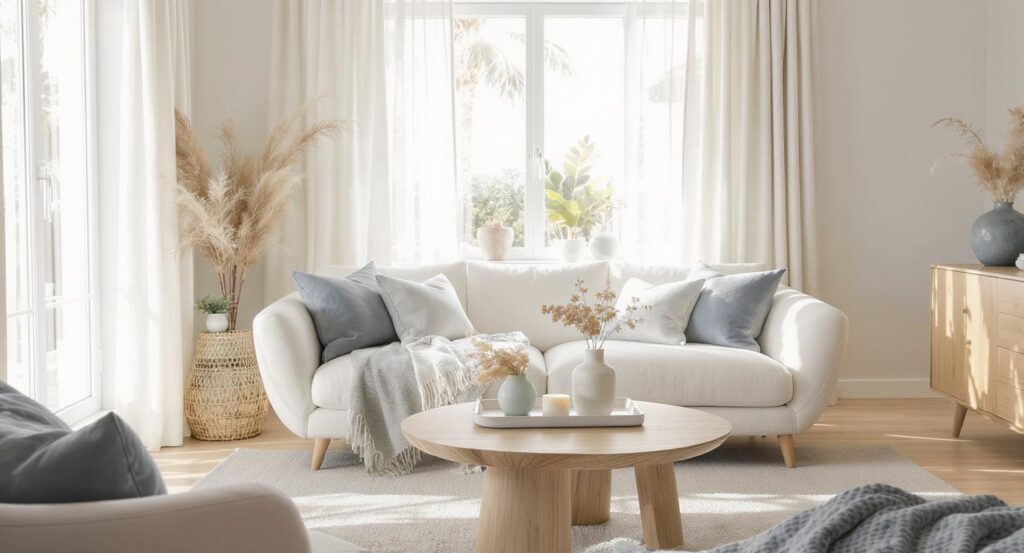 Minimalist dining room design and luxury styling in Newport, Orange County, CA